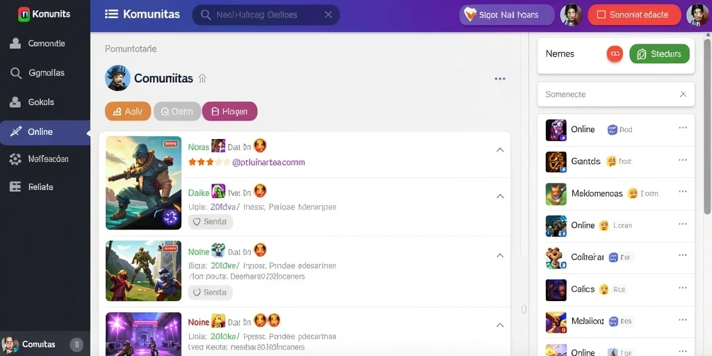 Screenshot komunitas aktif yang seru dan interaktif.